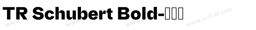 TR Schubert Bold字体转换